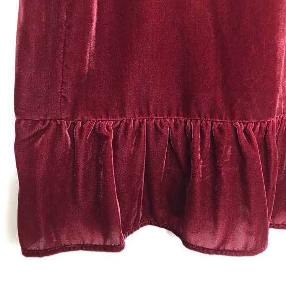 J. Crew Burgundy Red Velvet Sleeveless Peplum Blouse Top size 4 NEW - Picture 5 of 14